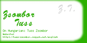zsombor tuss business card